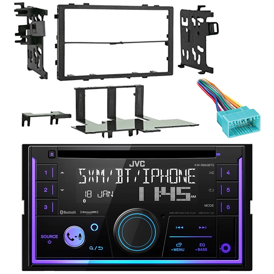 JVC KW-R950BTS Bluetooth CD Player Receiver, Install Dash Kit, Harness (98-2002) - Изображение 1 из 4