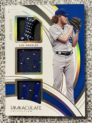 2022 Panini Immaculate IMT-DM Dustin May 02/10 Triple Patch Dodgers - Image 1 of 4