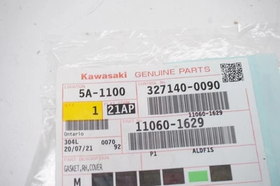 Junta de cubierta de válvula de escape KDX200 RH OEM 11060-1629 Kawasaki KDX 95-06 M17 Foto 1 de 3