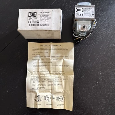 RIB TR100VA001 Transformer 100VA 50/60Hz 120 Primary to 24Vac Secondary NEW - Image 1 of 4