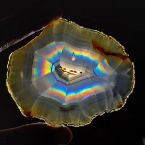 136.15 Ct Beautiful Iris Rainbow Agate Slice - Rare Collectable Iris Agate Slab - Picture 1 of 6