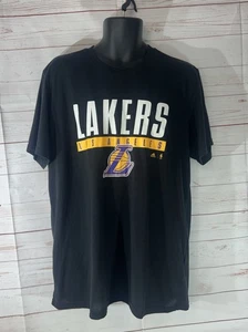 Los Angeles Lakers Adidas T-Shirt Herren Gr. XL Nba Schwarz Solid Back Climalite - Bild 1 von 9