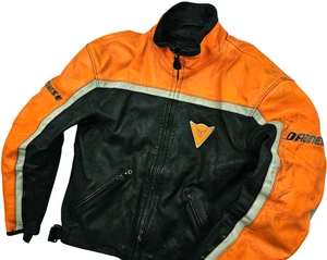 *LO ÚLTIMO Chaqueta de cuero negra para hombre DAINESE DEPORTES MOTOCICLISTA MOTOCICLETA BLINDAJE 56 M - Imagen 1 de 21