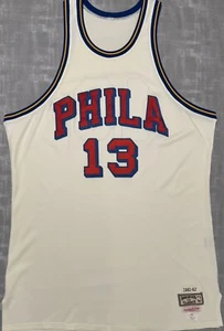 Authentic Vintage Mitchell & Ness Philadelphia 76ers Wilt Chamberlain Jersey - Picture 1 of 9