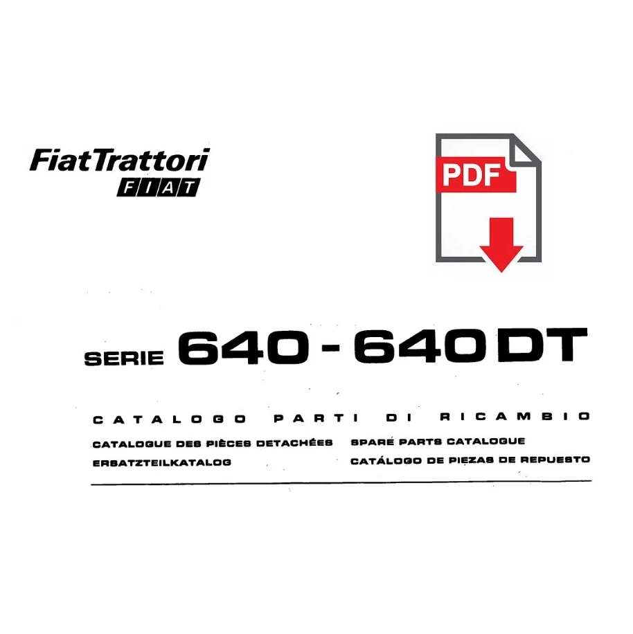 Catalogo ricambi FIAT 640 DT Manuale parti esplosi trattore SPARE PARTS CD