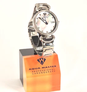 Aqua Master Women Pearl Dial Stainless Steel Braselet Watch W#359 - Picture 1 of 8