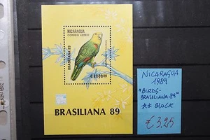 FRANCOBOLLI NICARAGUA 1989 UCCELLI PAPPAGALLI FOGLIO NUOVO MNH** B.F. (CAT.A) - Foto 1 di 1