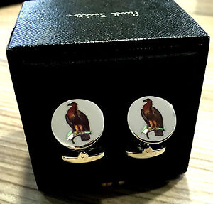 Paul Smith Cufflinks Bird of Prey HIGHLY POLISHED with Signature Swings