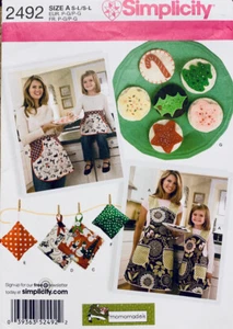 Simplicity Pattern 2492: Womens S-L & Child S-L APRONS, Accessories, Toy Food - Picture 1 of 2