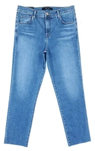 J Brand Damen 29 Ruby High-Rise Crop Zigarette Jeans Denim Blau JB001427 Neu mit Etikett - Bild 1 von 14
