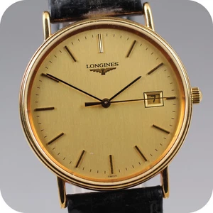 *NEAR MINT* LONGINES Grand Classic L4.636.2 Quartz Gold Date Mens Watch JAPAN - Picture 1 of 12