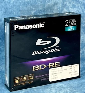 Panasonic BD-RE 25GB Blu-Ray Rewritable Disc 3-pack - New, Sealed Full HD - Picture 1 of 4