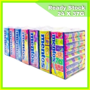 𝗙𝗥𝗘𝗘 𝗦𝗛𝗜𝗣𝗣𝗜𝗡𝗚- DRAGEES 24 ROLLS (24X37G) CARAMELS PEACH ORANGE - Picture 1 of 4