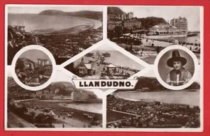 CAERNARVONSHIRE.   LLANDUDNO. MULTI VIEW. RP. + WELSH WOMAN. HAT - Foto 1 di 1