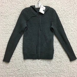 NEW Marmot Sweater Medium Adult Gray Evie Full Zip Knit Wool Hoodie Womens M - Picture 1 of 13