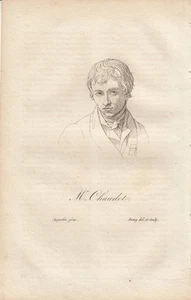 A. Chaudet (1763-1810) Franz. Pintor escultor orig grabado 1822 - Imagen 1 de 1