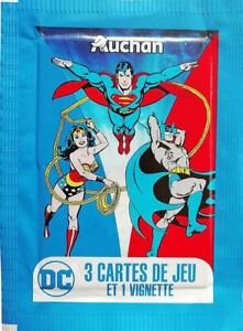 Lot de 10 Pochettes Auchan Dc Comics Neuves 2022 - Cartes Vignettes No Panini