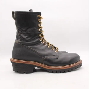 Red Wing 32106 Steel Toe Black Logger Boots / Work Boots Men’s Size 12 B USA - Picture 1 of 11
