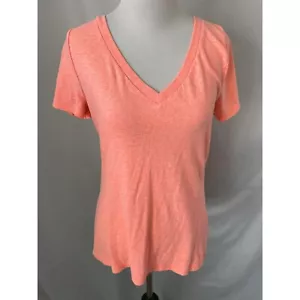 Mossimo Coral/Orange V-neck Short Sleeve Tee - Picture 1 of 9