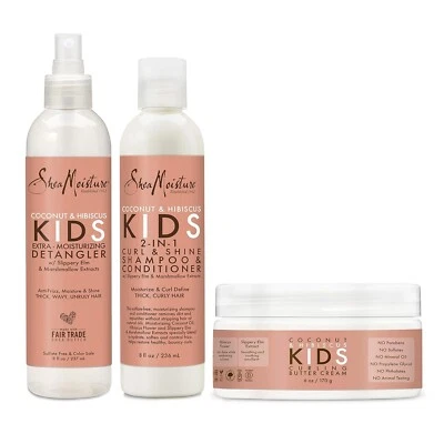 Desenredante hidratante extra SheaMoisture Kids, crema de mantequilla para rizar y brillo 2 en 1 Foto 1 de 4