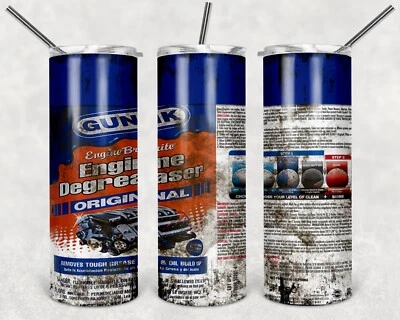 Gunk Mechanic Tumbler 20oz Tumblers Motor Oil Engine Degreaser Free Shipping - Image 1 of 2