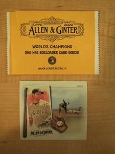 2020 Topps Allen and Ginter N43 Boxloader Gerrit Cole #BLN-GC New York Yankees - Picture 1 of 2