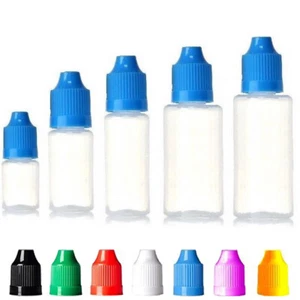 5ml 10ml 30ml 50ml Empty Plastic Squeezable Dropper Bottles Eye Liquid Droppers - Picture 1 of 9