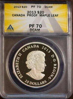 2013 $1 Silver Maple Leaf PF70DCAM New ANACS # 7472161 + Bonus - Image 1 of 2