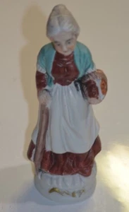 ANCIEN SUJET EN BISCUIT PORCELAINE FIGURINE POUPEE MINIATURE OBJET DE VITRINE - Foto 1 di 3