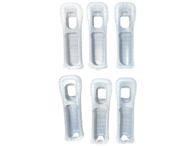 2 Nintendo Original Wii Mando Silicona Recubrimiento Estuche Cubierta Blanco Transparente Foto 1 de 4