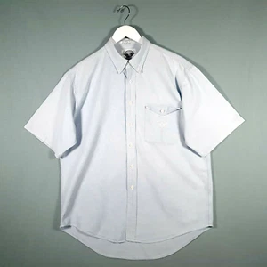 VINTAGE DOCKERS Levi's Shirt Men's Large Blue Short Sleeve - Picture 1 of 12