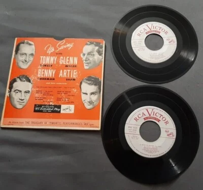 Up Swing With Tommy Dorsey Glenn Miller Benny Goodman Artie Shaw 2 45 EP set vg+ Foto 1 de 4