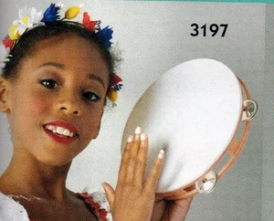  Plastic Tambourines Dance Theatrical 4 plates  8 inch size Lot of 12 New/BOX - Picture 1 of 4