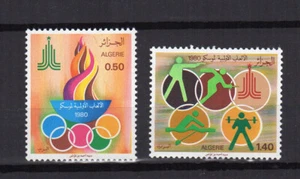 Algérie 1980 J.O. de Moscou série de 2 timbres neufs MNH /TE653 - Imagen 1 de 1