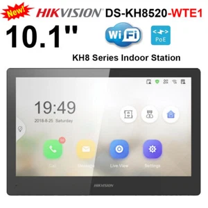 Hikvision DS-KH8520-WTE1 10" Color Touch Screen Indoor Station Monitor PoE WiFi - Picture 1 of 5