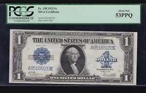 US 1923 $1 Silver Certificate Note FR 238 PCGS 53 PPQ AU (033) - Picture 1 of 2