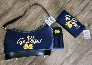 NCAA Michigan Wolverines Vintage 90s Purse Phone Case and Matching Wallet - Picture 1 of 11