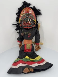 Vintage Nepal Nepalese Traditional  Marionette Puppet Broken Foot See Photos - Picture 1 of 10