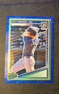 2025 Donruss Optic Colt Emerson Blue Glitter Prizm FOTL Rated #5/8 Marlins  - Picture 1 of 3