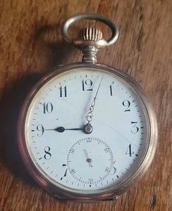 1905 International Watch Co SCHAFFHAUSEN um 52 Taschenuhr in Vermeil 800 Silber - Bild 1 von 24