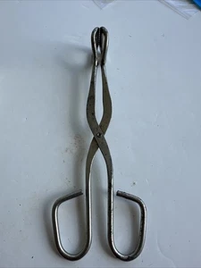 Vintage 7.75” Scissor Tongs Hot Dog Utensil With Grip Tips - Picture 1 of 3