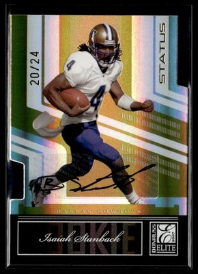 2007 Donruss Elite Status Gold Auto Isaiah Stanback RC Auto 20/24 Dallas Cowboys - Image 1 of 2