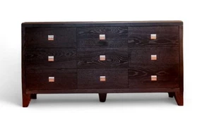 Lombok Canton Style Large Chest Of Drawers Black Lacquered Solid Ash Sideboard🚚 - Picture 1 of 11