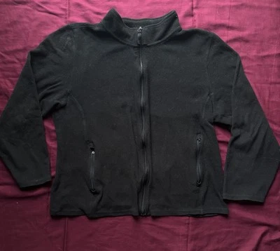 Celia Black Zip-Up Turtleneck Fleece Jacket Size XL Unisex Y2K Vintage Style - Image 1 of 2