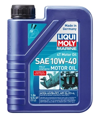 Aceite de motor LIQUI MOLY 1L Marine 4T SAE 10W40 - Estuche de 6 Foto 1 de 4