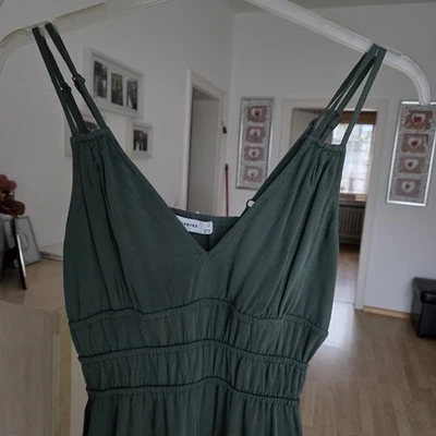 Jumpsuit 34 Overall Viskose Sommerhose Strandhose V-Ausschnitt  Innentaschen  - Bild 1 von 4