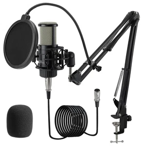 XLR Condenser Microphone, Professional Cardioid Recording Microphone Kit with... - Picture 1 of 7