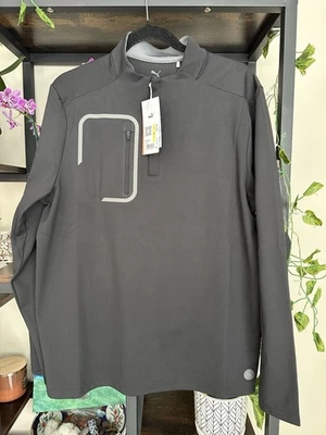 PUMA Men's Custom Tech 1/4 Zip Pullover Size M Black NWT - Image 1 of 4