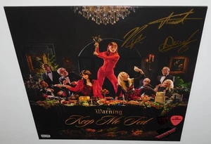The Warning Band Autograph Keep Me Fed LP Signed Alejandra Paulina Daniella Pau - Picture 1 of 7