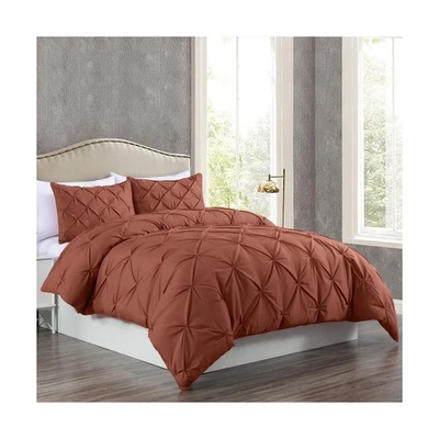 Edredón Queen plisado de terracota Chezmoi Collection Berlin Se... Envío rápido Foto 1 de 4